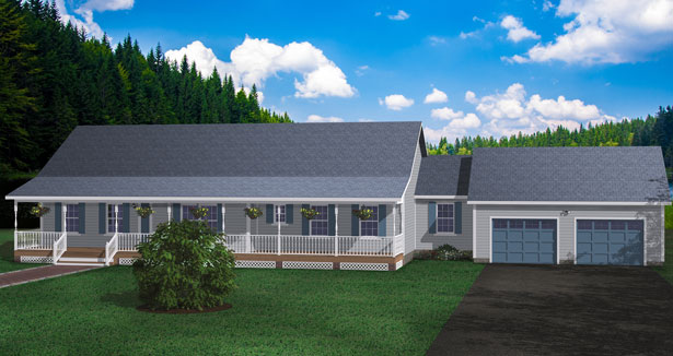 Plan #414-01 - 3 Bedroom,  2.5 Bath, 2114/Sqft Ranch