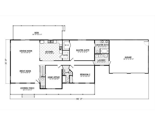 Free Home Plans - New Line Home Design Plan #414-02 - 5 Bedroom, 3.5 ...