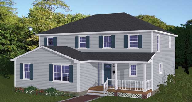 Free Home Plans - New Line Home Design Plan #500-02 - 5 Bedroom, 4 Bath ...