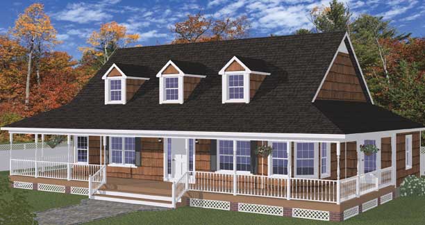 Plan # 611-01 -  3 Bedroom, 2 Bathroom, 2418/Sqft House