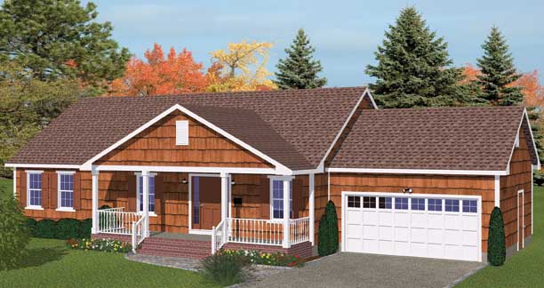 Plan # 614-01 -  3 Bedroom, 2 Bathroom, 1960/Sqft House