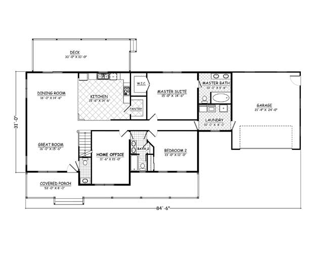 Free Home Plans - New Line Home Design Plan # 828 - 5 Bedroom, 3.5 Bath ...