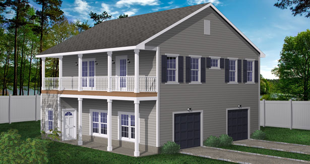 Plan # 940 - 2 Bedroom,  1 Bath, 1244/Sqft Garage / Apt