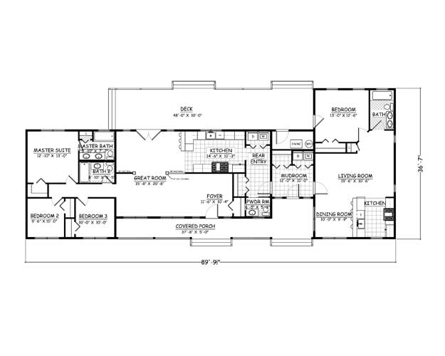 Free Home Plans - New Line Home Design Plan # 957 - 4 Bedroom, 3.5 Bath ...